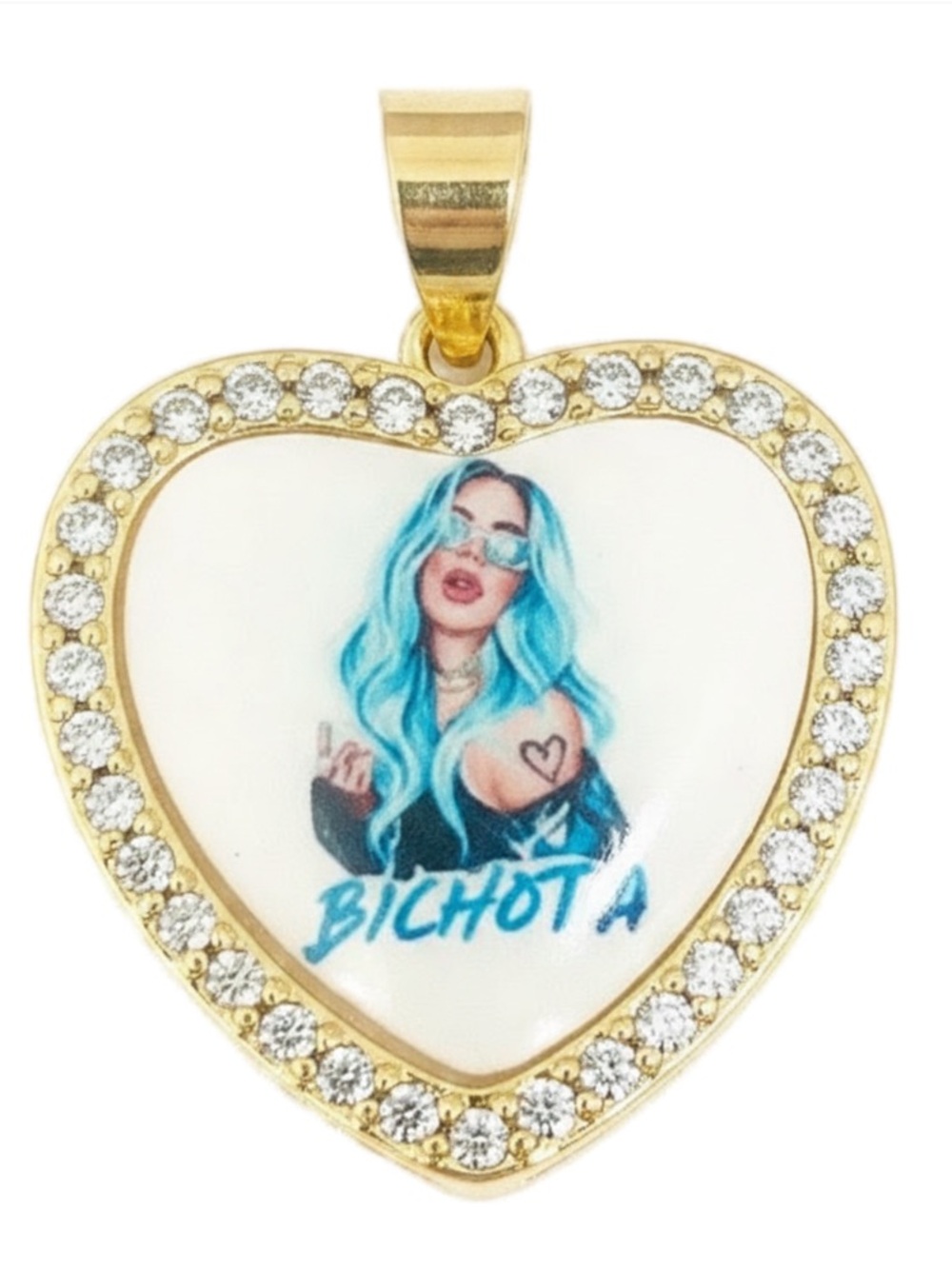 Bichota Karol G Gold Filled Heart Pendant NIP
